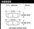 Hawk 06-10 Jeep Commander / 05-10 Grand Cherokee / 05-10 Armada / 04 Pathfinder / 04-10 Tital 5.6L / Hawk Performance Brake Pads - OE  AXOPROS