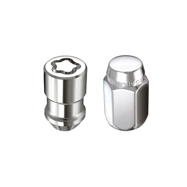 McGard 5 Lug Hex Install Kit w/Locks (Cone Seat Nut) M12X1.5 / 13/16 Hex / 1.5in. Length - Chrome McGard Lug Nuts  AXOPROS