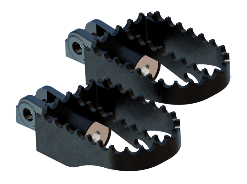 Burly Brand MX Pegs Rider - Black Burly Brand Footpegs  AXOPROS