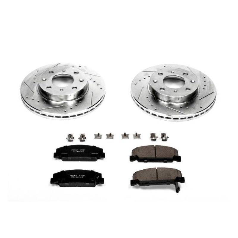 Power Stop 90-00 Honda Civic Front Z23 Evolution Sport Brake Kit PowerStop Brake Kits - Performance D&S  AXOPROS