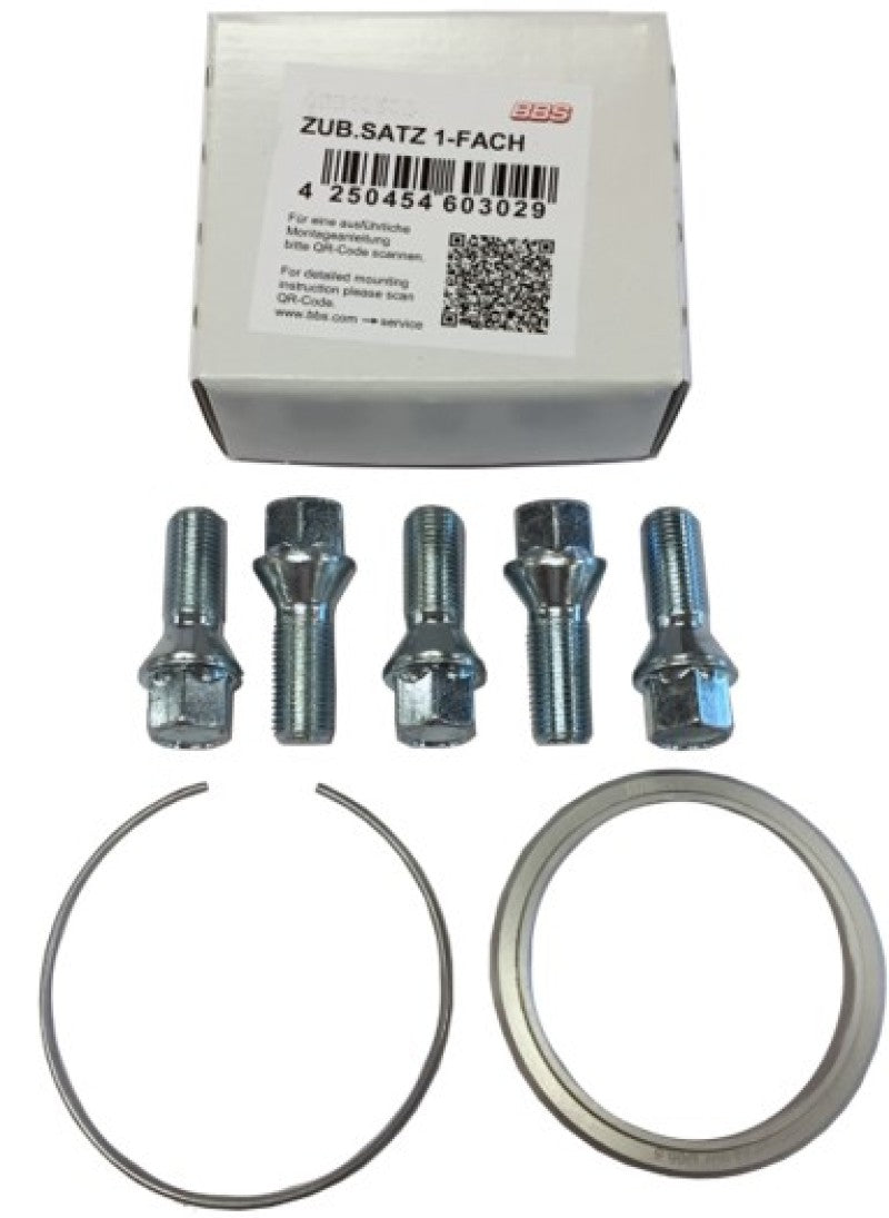 BBS PFS KIT - Audi - Includes 82mm OD - 66.5mm ID Ring / 82mm Clip / Lug Bolts BBS Wheel Spacers & Adapters  AXOPROS