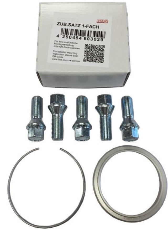 BBS PFS KIT - Audi - Includes 82mm OD - 66.5mm ID Ring / 82mm Clip / Lug Bolts BBS Wheel Spacers & Adapters  AXOPROS