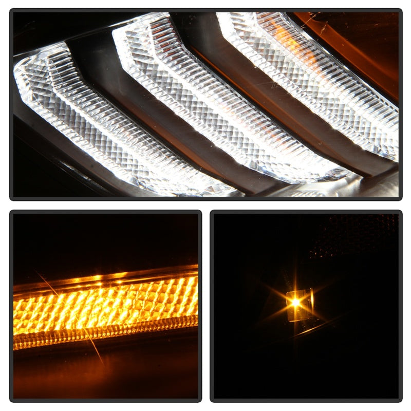 Spyder 15-18 Ford Focus Projector Headlights - Seq Turn Light Bar - Black PRO-YD-FF15-LBSEQ-BK SPYDER Headlights  AXOPROS