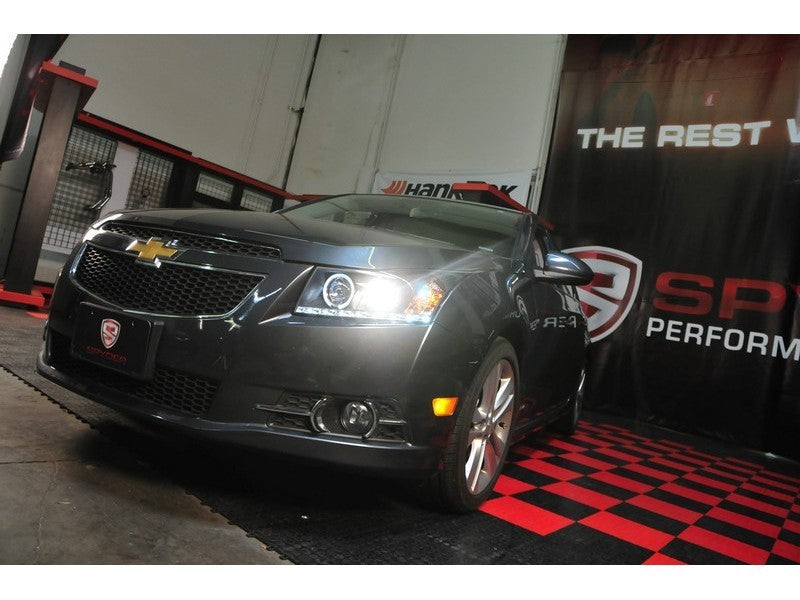 Spyder Chevy Cruze 11-14 Projector Headlights LED Halo -DRL Blk High H1 Low H7 PRO-YD-CCRZ11-DRL-BK SPYDER Headlights  AXOPROS