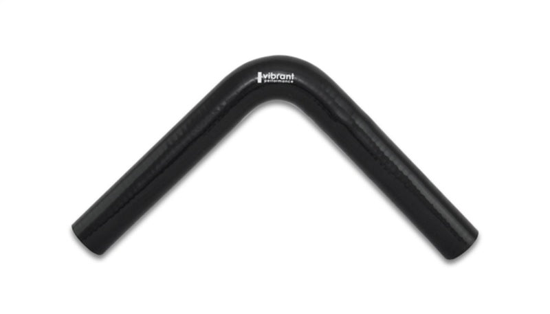 Vibrant 4 Ply Reinforced Silicone Elbow Connector - 1in ID x 8in Leg 90 Deg Elbow (BLACK) Vibrant Silicone Couplers & Hoses  AXOPROS