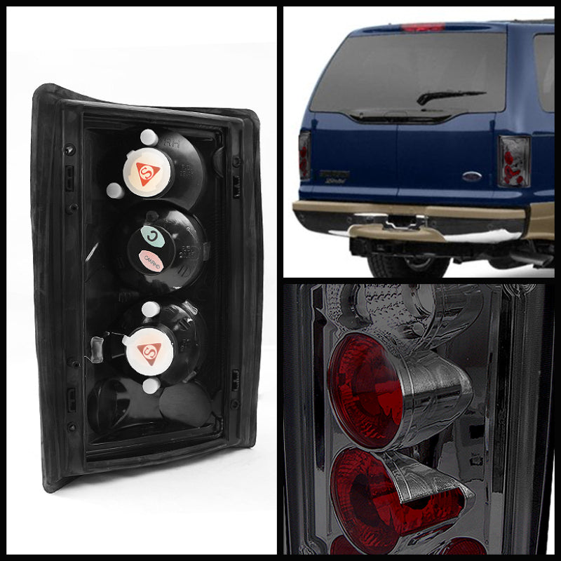 Spyder Ford Excursion 00-06/Econoline 150/250/350/450/550 95-06 Euro Tail Lights Smk ALT-YD-FEC00-SM SPYDER Tail Lights  AXOPROS