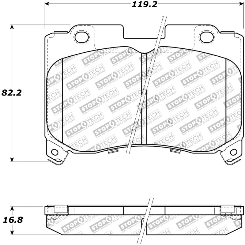 StopTech Performance 5/93-98 Toyota Supra Turbo Front Brake Pads Stoptech Brake Pads - Performance  AXOPROS