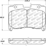 StopTech Performance 5/93-98 Toyota Supra Turbo Front Brake Pads Stoptech Brake Pads - Performance  AXOPROS