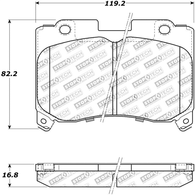StopTech Performance 5/93-98 Toyota Supra Turbo Front Brake Pads Stoptech Brake Pads - Performance  AXOPROS