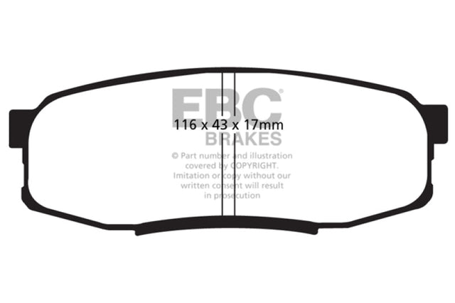 EBC 08+ Lexus LX570 5.7 Ultimax2 Rear Brake Pads EBC Brake Pads - OE  AXOPROS