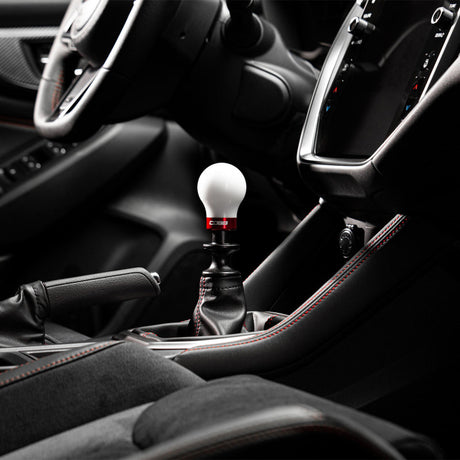 Cobb Subaru 6-Speed Weighted COBB Shift Knob - White (Incl. Both Red + Blk Collars) COBB Shift Knobs  AXOPROS