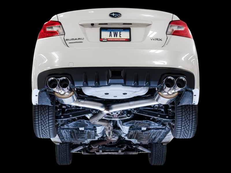 AWE Tuning 2015+ Subaru WRX VA Sedan Touring Edition Exhaust - Chrome Silver Tips (102mm) AWE Tuning Catback  AXOPROS