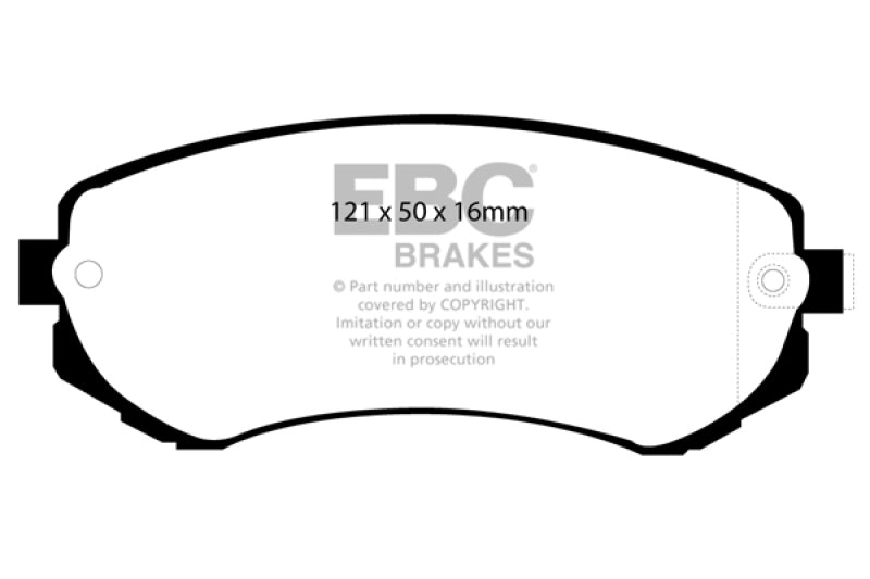 EBC 89-96 Nissan 240SX 2.4 (4 Lug) Ultimax2 Front Brake Pads EBC Brake Pads - OE  AXOPROS
