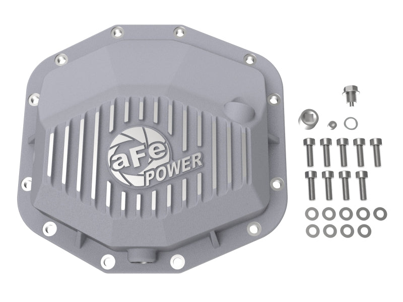 aFe 21-22 RAM 1500 TRX HEMI V8 6.2L(sc) Street Series Rear Differential Cover Raw w/ Machined Fins aFe Diff Covers  AXOPROS