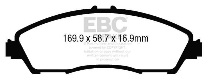 EBC 14+ Acura MDX 3.5 Ultimax2 Front Brake Pads EBC Brake Pads - OE  AXOPROS