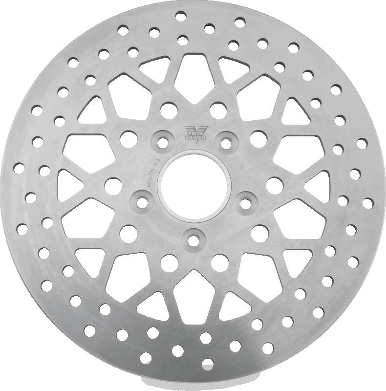 Twin Power 84-17 Big Twin Exc 11.8 and Lug Mount 84-13 XL Front 11.5 Solid Rotor Mesh TwinPower Brake Rotors - OE  AXOPROS