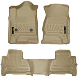 Husky Liners 2015 Chevy/GMC Tahoe/Yukon WeatherBeater Combo Tan Floor Liners Husky Liners Floor Mats - Rubber  AXOPROS