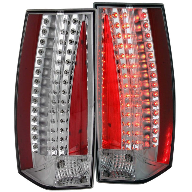 ANZO 2007-2011 Cadillac Escalade LED Taillights Chrome ANZO Tail Lights  AXOPROS