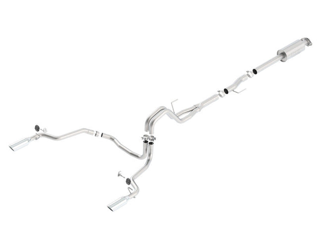 Borla 15-16 Ford F-150 3.5L EcoBoost Ext. Cab Std. Bed Catback Exhaust ATAK Single Split Rear Exit Borla Catback  AXOPROS