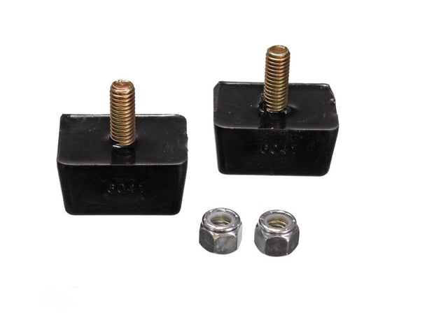 Energy Suspension Univ Blk 7/8in H x 1-7/8in L x 1-3/8in W Low Profile Rectangular Bump Stops (2 ea) Energy Suspension Bushing Kits  AXOPROS