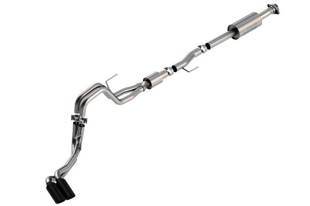 Borla F-150 2021 5.0L 4dr CC SB EC STB Lariat/KR/Pltm/LTD 3/2.25 DSE Cat-Back S-Type Black CHR Tips Borla Catback  AXOPROS
