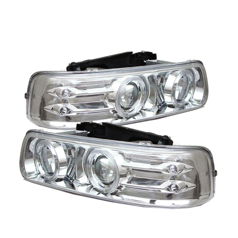 Spyder Chevy Silverado 1500/2500 99-02Projector Headlights LED Halo LED Chrome PRO-YD-CS99-HL-C SPYDER Headlights  AXOPROS