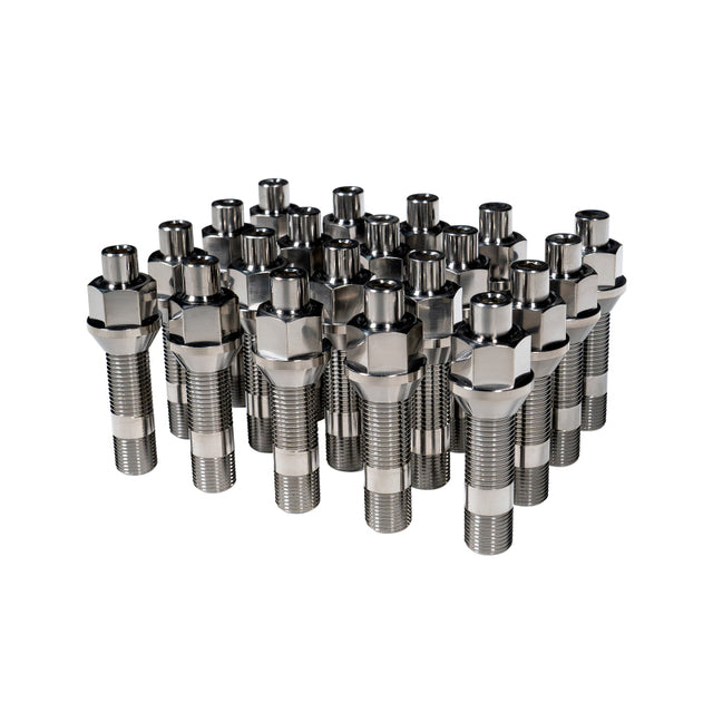 Wheel Mate Titanium Wheel Stud Conversion (Raw Ti) - M14x1.25 to M14x1.5 - 74mm - 60deg Lug Nut Wheel Mate Wheel Studs  AXOPROS