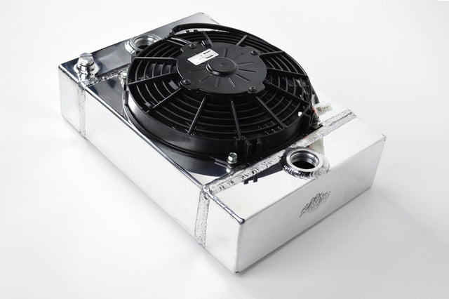 CSF Universal Drag Race / Tuck Radiator w/9in Spal Fan - 10.5in H x 10in L x 3.6in W CSF Radiators  AXOPROS