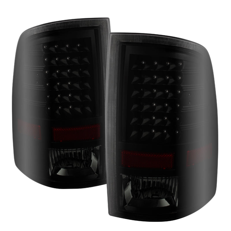 Xtune Dodge Ram 1500 09-14 LED Tail Lights Incandescent Model Only Black Smoke ALT-JH-DR09-LED-BKSM SPYDER Tail Lights  AXOPROS
