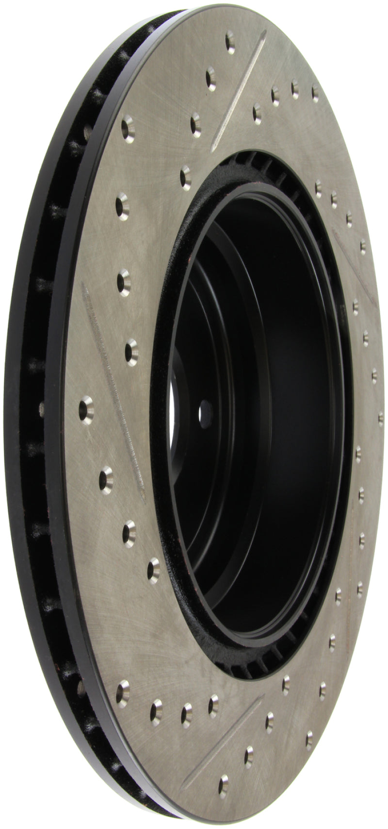StopTech 06 BMW 330 / 07-09 BMW 335 Slotted & Drilled Left Rear Rotor Stoptech Brake Rotors - Slot & Drilled  AXOPROS
