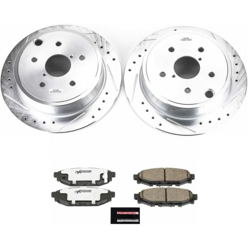 Power Stop 15-19 Subaru WRX Rear Z26 Street Warrior Brake Kit PowerStop Brake Kits - Performance D&S  AXOPROS