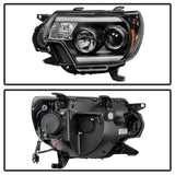 Spyder Toyota Tacoma 12-15 Projector Headlights Light Bar DRL Black PRO-YD-TT12-LBDRL-BK SPYDER Headlights  AXOPROS