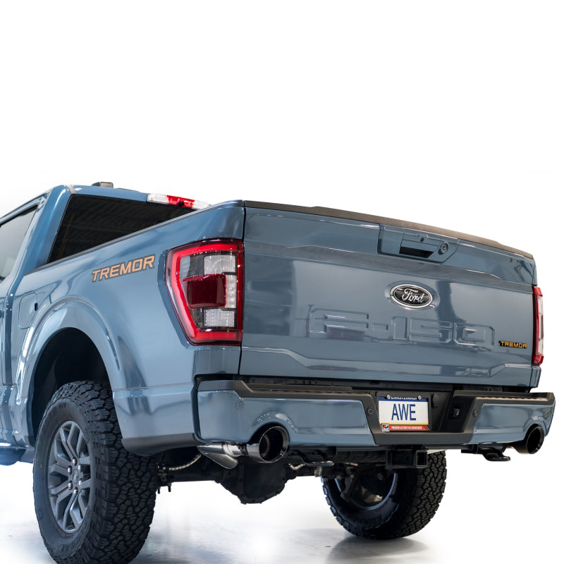 AWE Tuning 2021+ Ford F-150 Tremor (w/ Bumper Cutouts) 0FG Non-Resonated Catback -Diamond Black Tips AWE Tuning Catback  AXOPROS