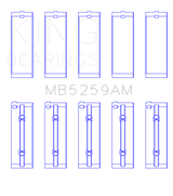 King Acura B18A1/B1/C1/C5 K20A/K24A Main Bearing Set - Size STD King Engine Bearings Bearings  AXOPROS
