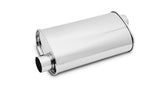 Vibrant StreetPower Oval Muff 5in x 9in x 15in long body 3in inlet I.D. x 3in outlet Offset-Offset Vibrant Muffler  AXOPROS