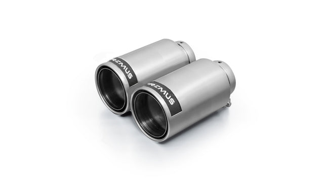 Remus Stainless Steel 98mm Polished w/Carbon Insert Tail Pipe Set (Pair) Remus Tail Pipes  AXOPROS
