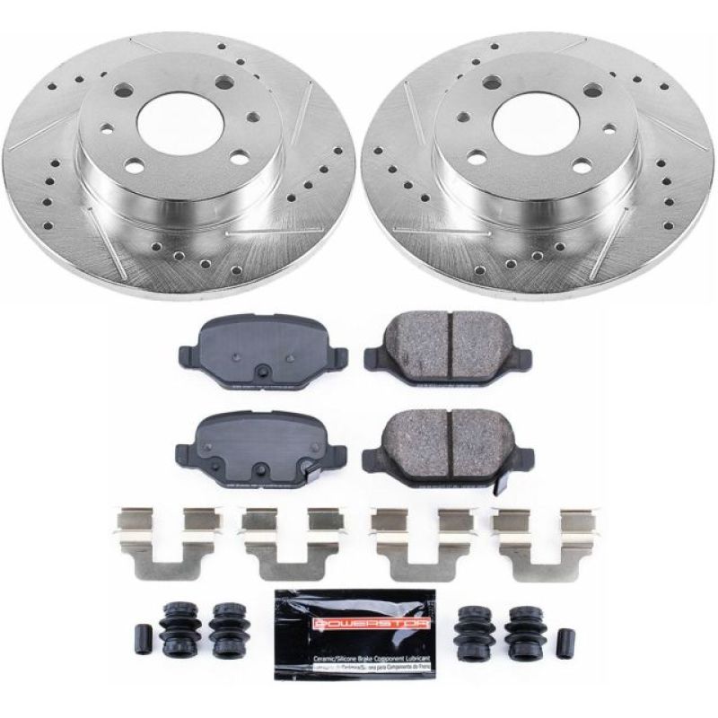 Power Stop 12-18 Fiat 500 Rear Z23 Evolution Sport Brake Kit PowerStop Brake Kits - Performance D&S  AXOPROS