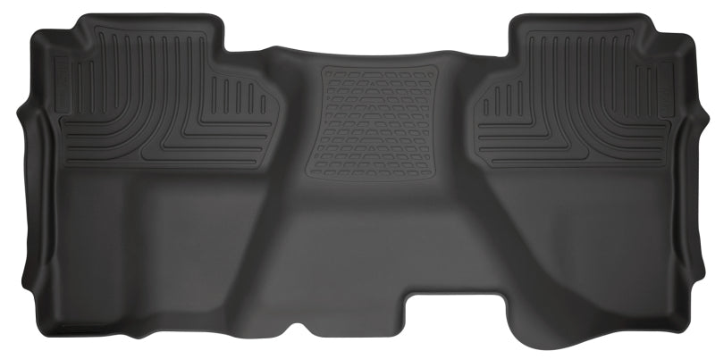 Husky Liners 14 Chevrolet Silverado/14 GMC Sierra 1500 Weatherbeater Black 2nd Seat Floor Liner Husky Liners Floor Mats - Rubber  AXOPROS