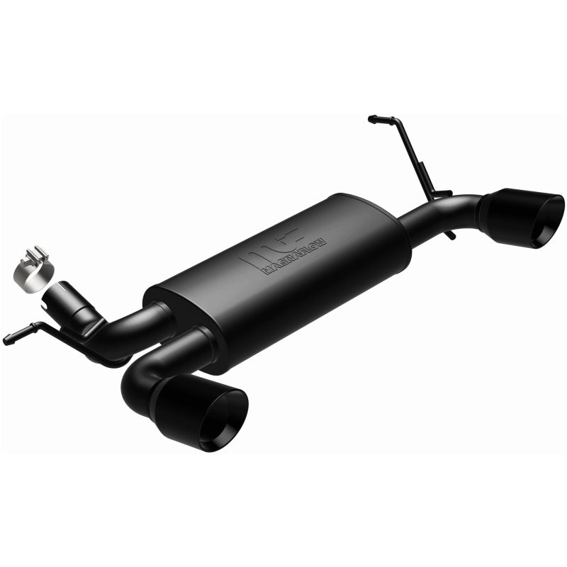 MagnaFlow 07-17 Jeep Wrangler JK 3.8/3.6L Dual Split Rear Exit Black Axle-Back Exhaust - AXOPROS Magnaflow Axle Back  