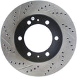 StopTech 07-08 Toyota FJ Cruiser / 05-08 Tacoma (6 lug) / 03-08 4 Runner (319mm disc) SportStop Slo Stoptech Brake Rotors - Slot & Drilled  AXOPROS