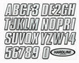 Hardline Boat Lettering Registration Kit 3 in. - 800 Silver/Black Hardline Stickers/Decals/Banners  AXOPROS