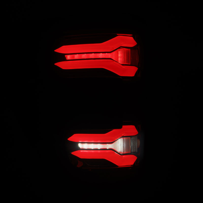 AlphaRex AlphaRex 24-25 Ford F-150 LUXX LED Taillights Blk-Red Activ Light/Seq Signal - Smoked Lens Tail Lights aftermarket performance part