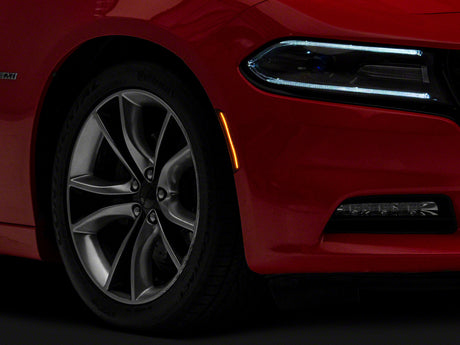Raxiom Raxiom 15-23 Dodge Charger Excluding Widebody Axial LED Side Marker Lights Front and Rear- Smoked Sidemarkers & Indicators aftermarket performance part