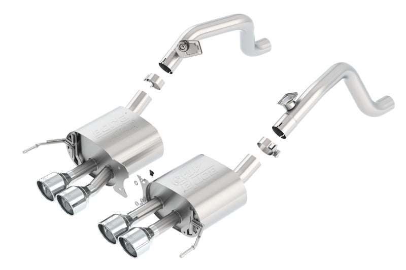 Borla 14-15 Chevy Corvette C7 w/o AFM w/o NPP Atak Rear Section Exhaust Quad Rd RL Tips Borla Catback  AXOPROS