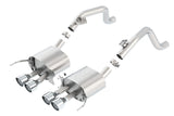 Borla 14-15 Chevy Corvette C7 w/o AFM w/o NPP Atak Rear Section Exhaust Quad Rd RL Tips Borla Catback  AXOPROS
