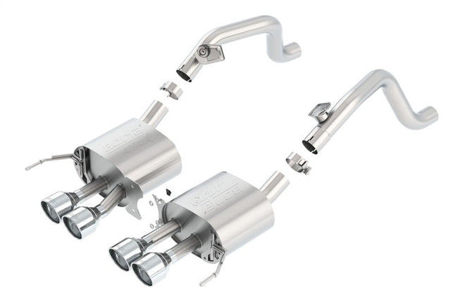 Borla 14-15 Chevy Corvette C7 w/o AFM w/o NPP Atak Rear Section Exhaust Quad Rd RL Tips Borla Catback  AXOPROS
