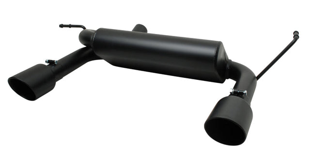 Gibson 07-17 Jeep Wrangler JK Rubicon 3.8L 2.5in Cat-Back Dual Split Exhaust - Black Elite (Ceramic) Gibson Catback  AXOPROS