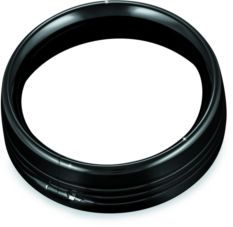 Kuryakyn 7inch Headlamp Trim Ring Gloss Black Kuryakyn Headlights  AXOPROS