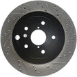 StopTech 08+ Subaru STI (Will Not Fit 05-07) Slotted & Drilled Sport Brake Rotor Stoptech Brake Rotors - Slot & Drilled  AXOPROS