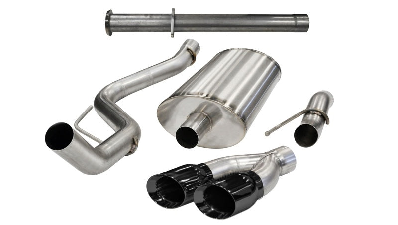 Corsa 2011-2014 Ford F-150 Raptor 6.2L V8 145in Wheelbase Black Xtreme Cat-Back Exhaust CORSA Performance Catback  AXOPROS